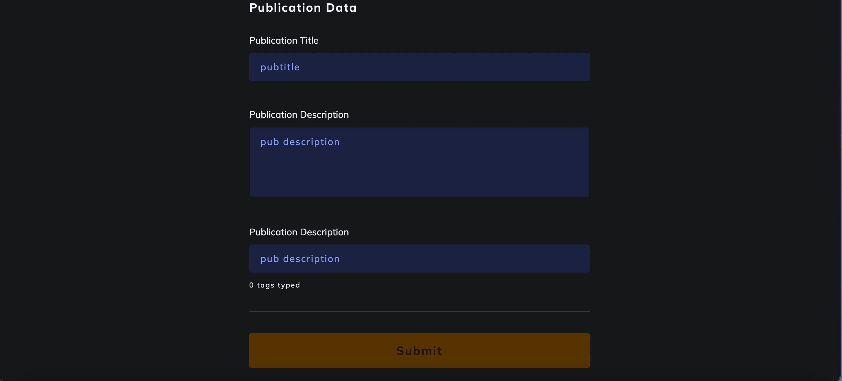 Form Builder example one